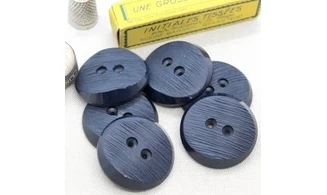 6 boutons / 39MM / Bleu marine