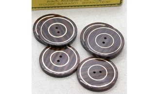 6 boutons / 30MM / Brun "Bois"