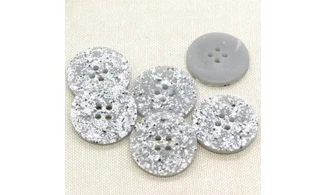 6 boutons / 23MM / Gris moucheté