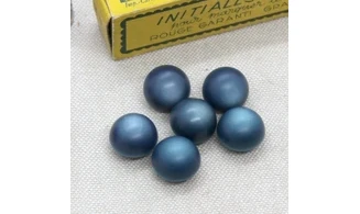 6 boutons / 18MM / Demi sphère Bleu