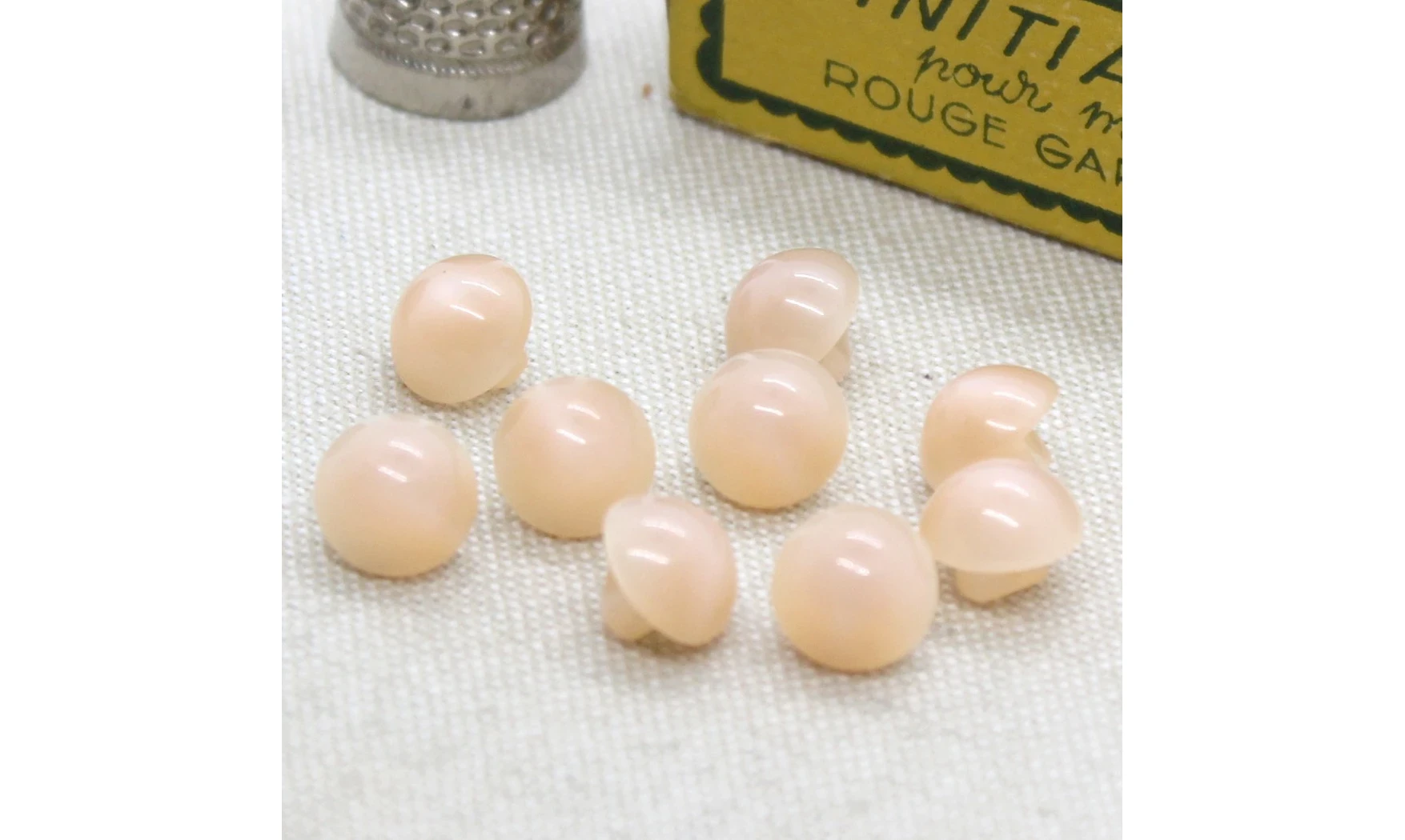 6 Boutons / 9MM / rose nacré