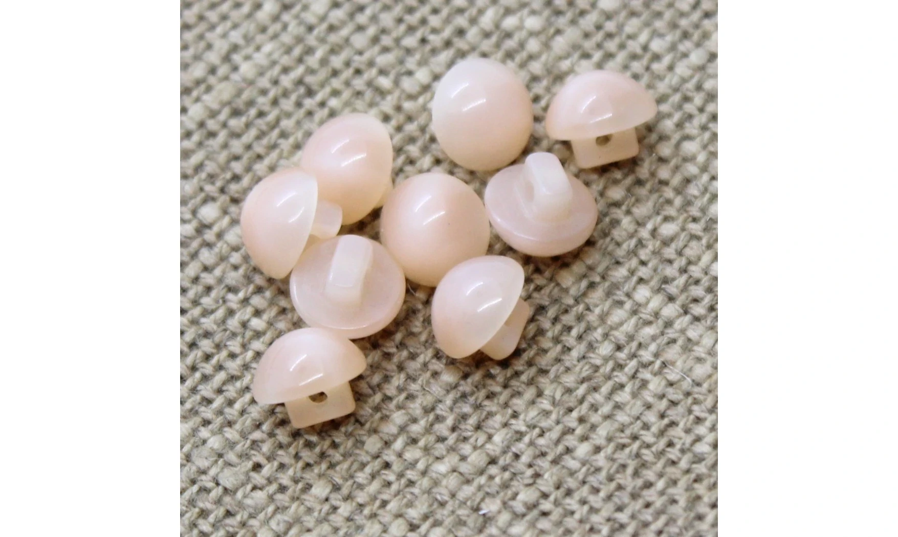 6 Boutons / 9MM / rose nacré