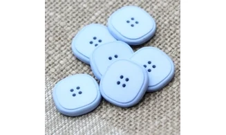 6 boutons / 17MM / Bleu "carré"
