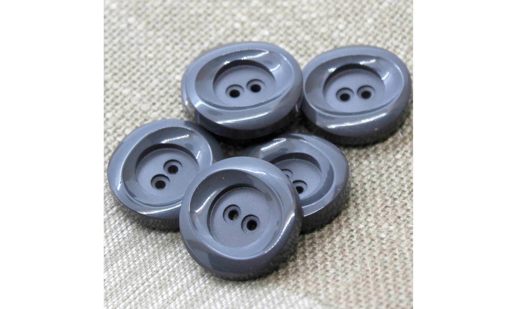 6 boutons / 27MM / Gris