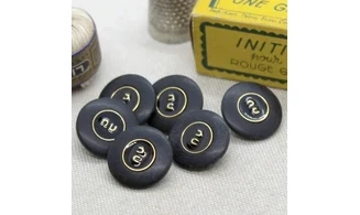 6 boutons / 18MM / Noir "nu"