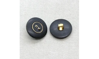 6 boutons / 18MM / Noir "nu"