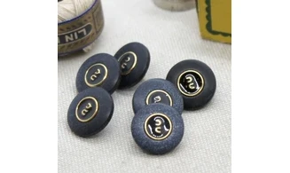 6 boutons / 14MM / Noir "nu"