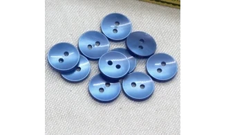 10 Boutons / 14MM / Bleu