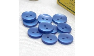 10 Boutons / 14MM / Bleu