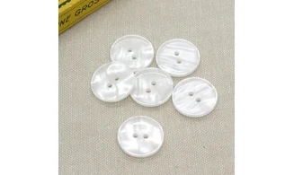 6 boutons / 20MM / Blanc