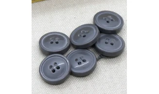 6 Boutons / 18MM / Gris, 3 paires