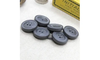 6 Boutons / 18MM / Gris, 3 paires