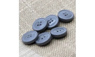 6 Boutons / 18MM / Gris, 3 paires