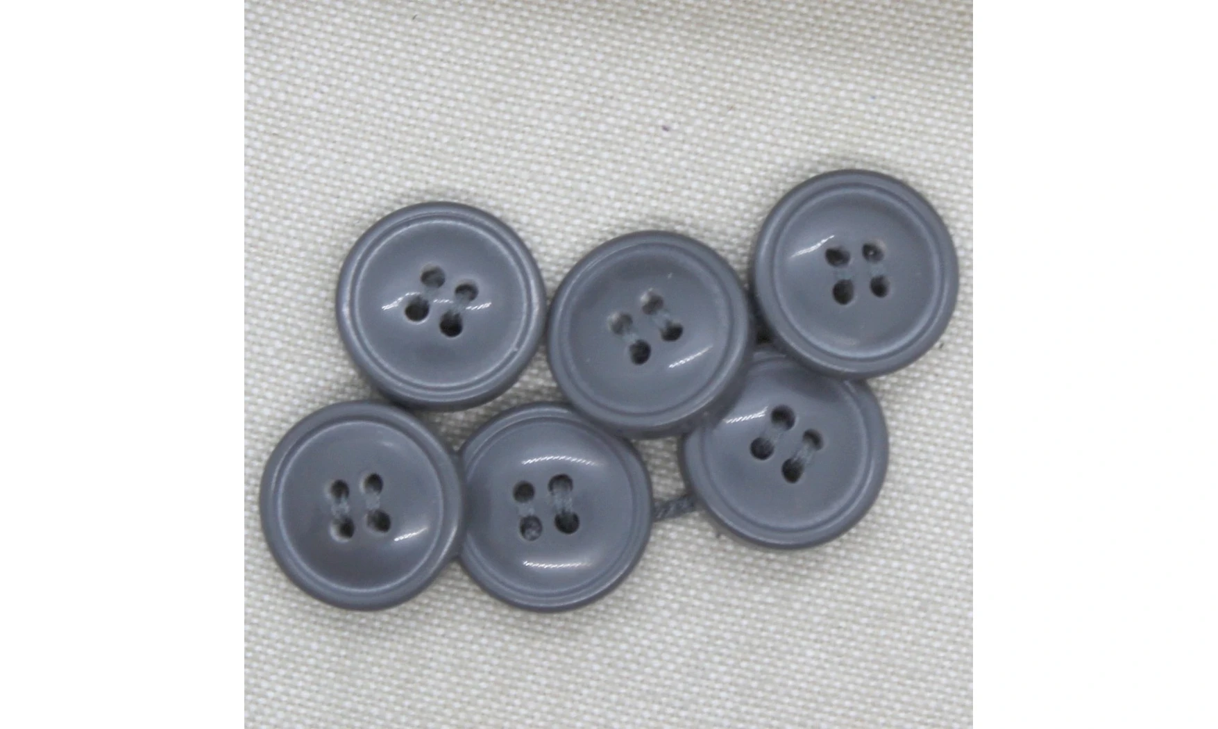 6 Boutons / 18MM / Gris, 3 paires
