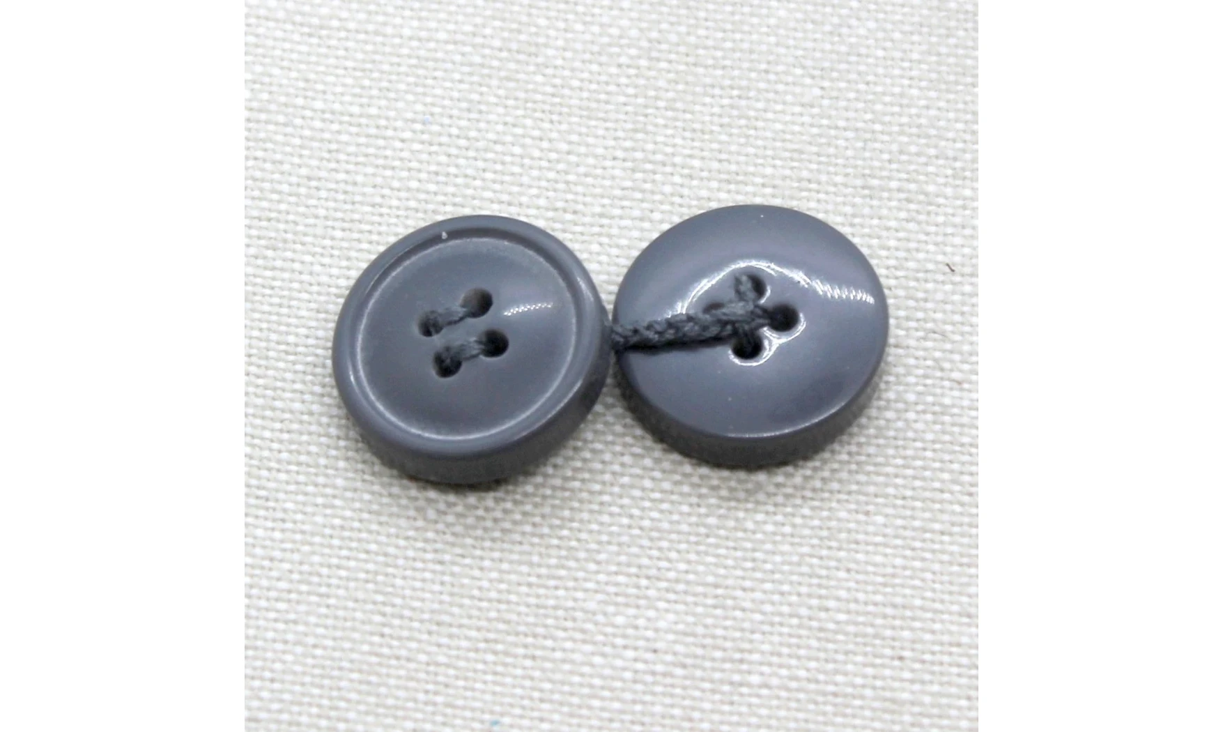 6 Boutons / 18MM / Gris, 3 paires