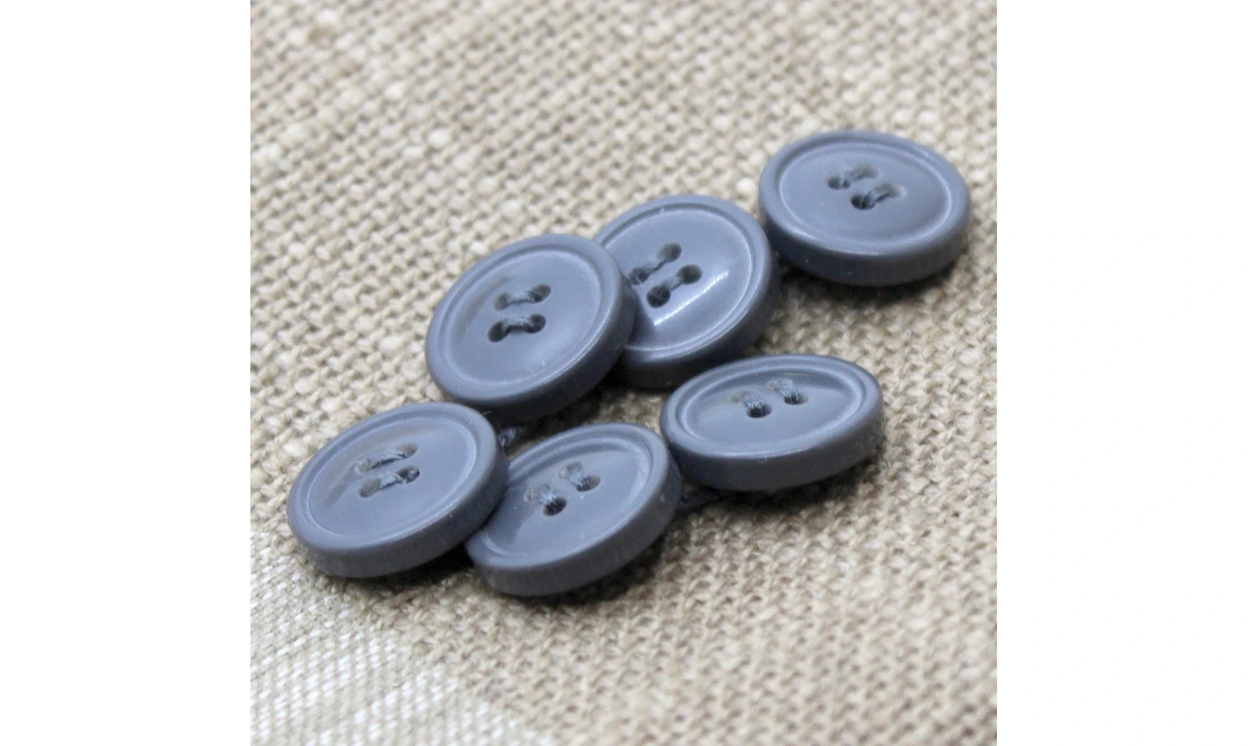 6 Boutons / 18MM / Gris, 3 paires