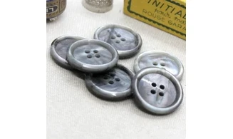 6 Boutons / 25MM / Gris irisé