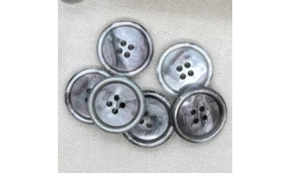 6 Boutons / 25MM / Gris irisé