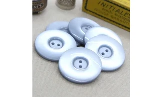6 boutons / 31MM / Bleu nacré