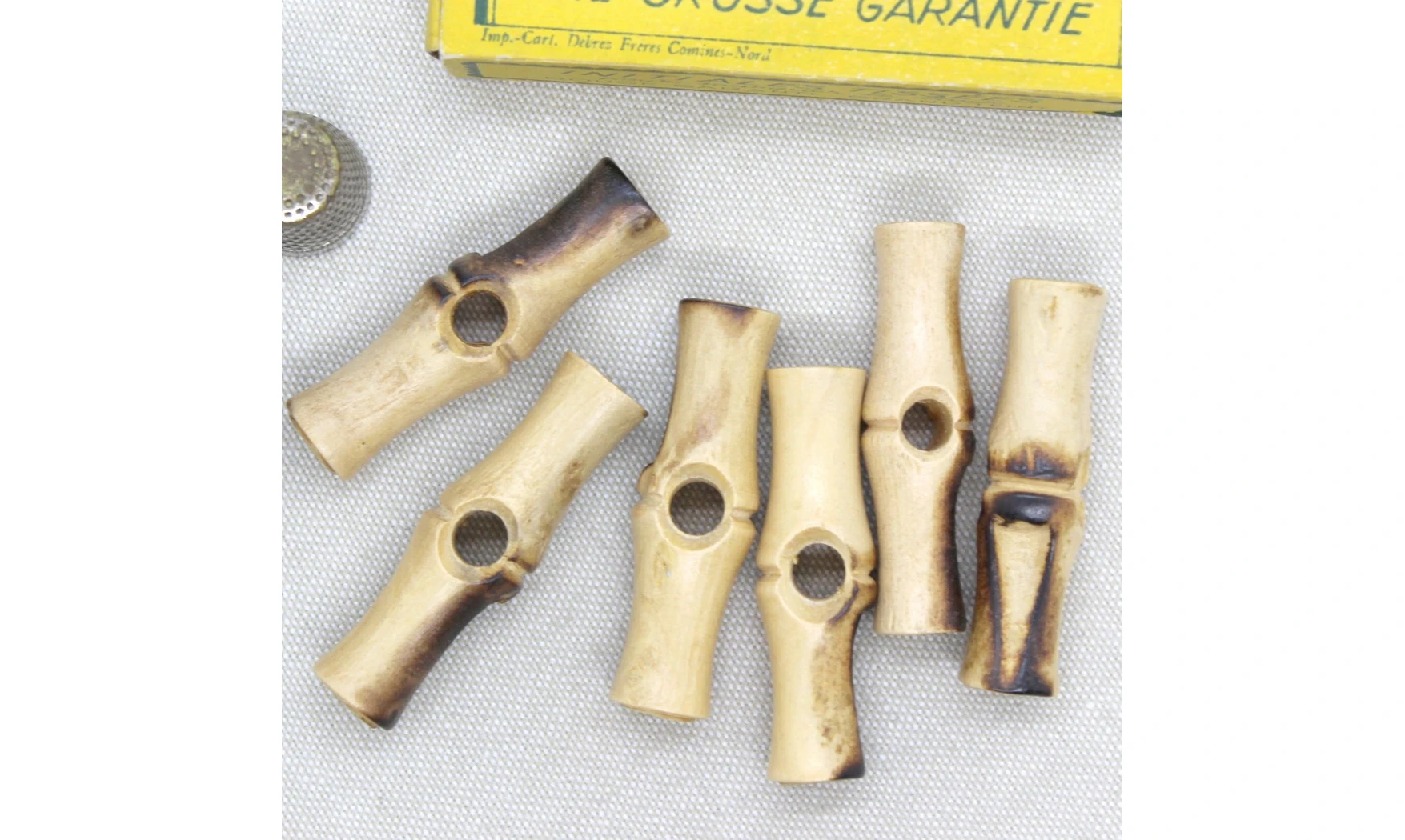 6 boutons / 47MM / Bois "Brandebourg"