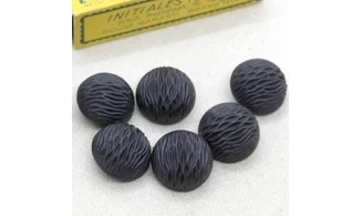 6 boutons / 22MM / Verre noir