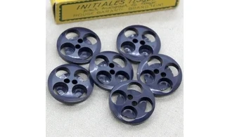 6 boutons / 27MM / Bleu "Lunaire"