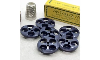 6 boutons / 27MM / Bleu "Lunaire"