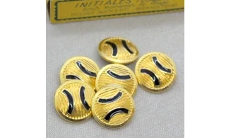 6 boutons / 22MM / Métal doré