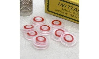 10 boutons / 14MM / Translucide "Anneau"