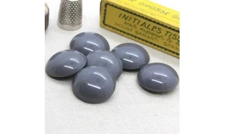 6 boutons / 25MM / Gris bombé