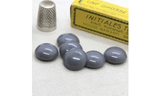 6 boutons / 18MM / Gris bombé