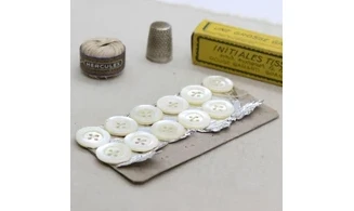 Carte à boutons / Nacre / 18mm