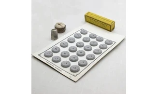 Carte 24 boutons / 17mm / Gris