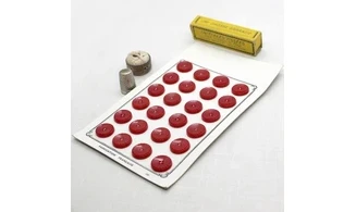 Carte 24 boutons / 17mm / Rouge