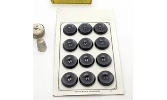 Carte 12 boutons / 27mm / Noir