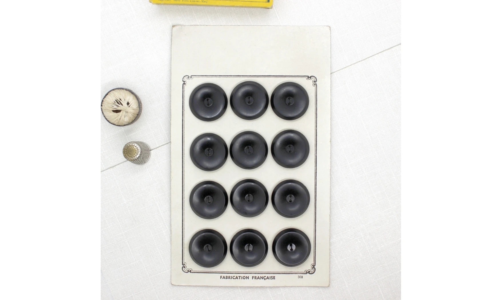 Carte 12 boutons / 27mm / Noir