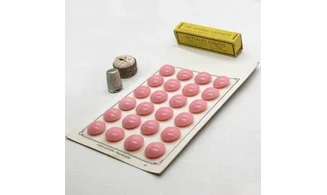 Carte 24 boutons / 18mm / Rose