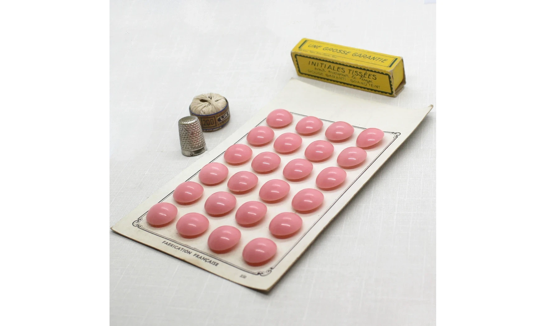 Carte 24 boutons / 18mm / Rose