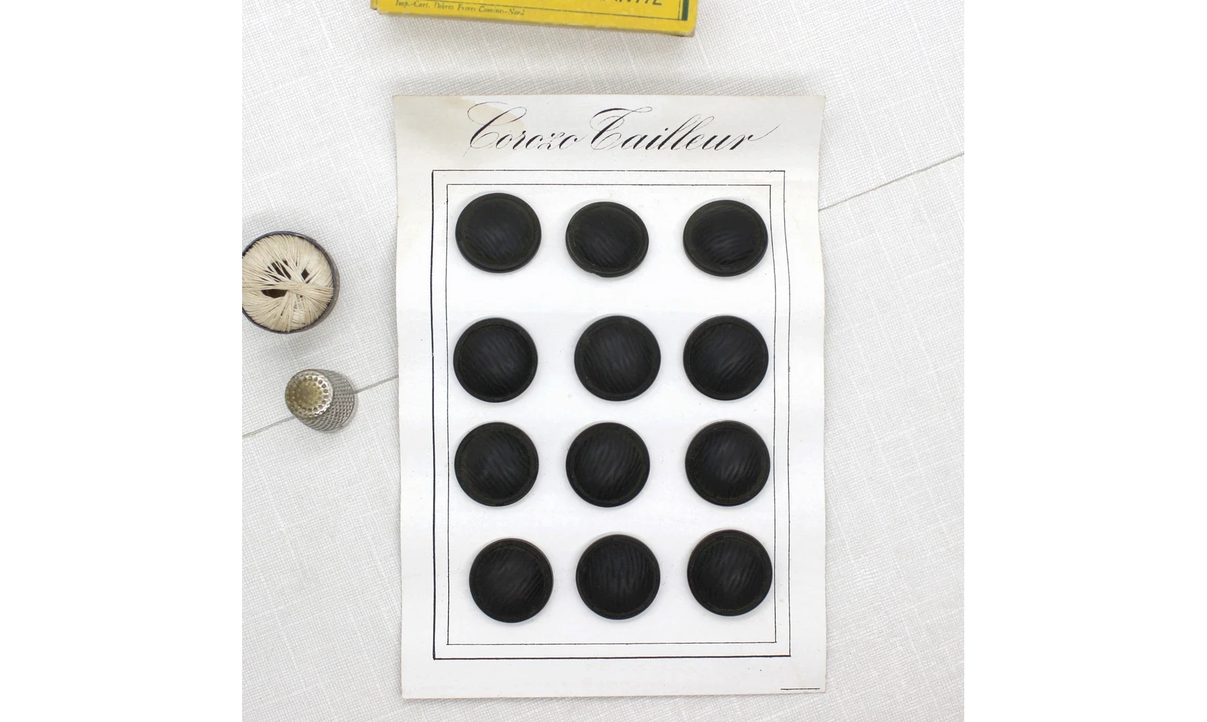 Carte 12 boutons / 22mm / Noir