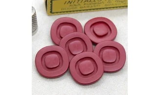 6 boutons / 25MM / Rouge