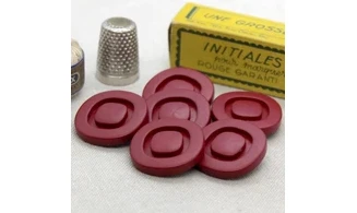 6 boutons / 25MM / Rouge