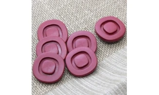 6 boutons / 25MM / Rouge