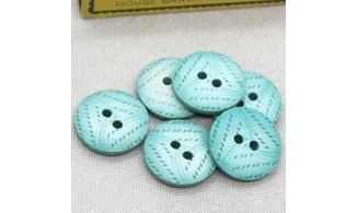 6 boutons / 23MM / Bleu Vert