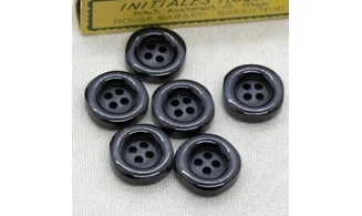 Bouton VINTAGE NOIR / par 6 / 20MM
