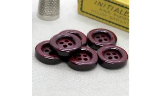 Bouton VINTAGE ROUGE / par 6 / 20MM