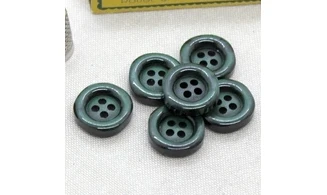 Bouton VINTAGE VERT / par 6 / 20MM